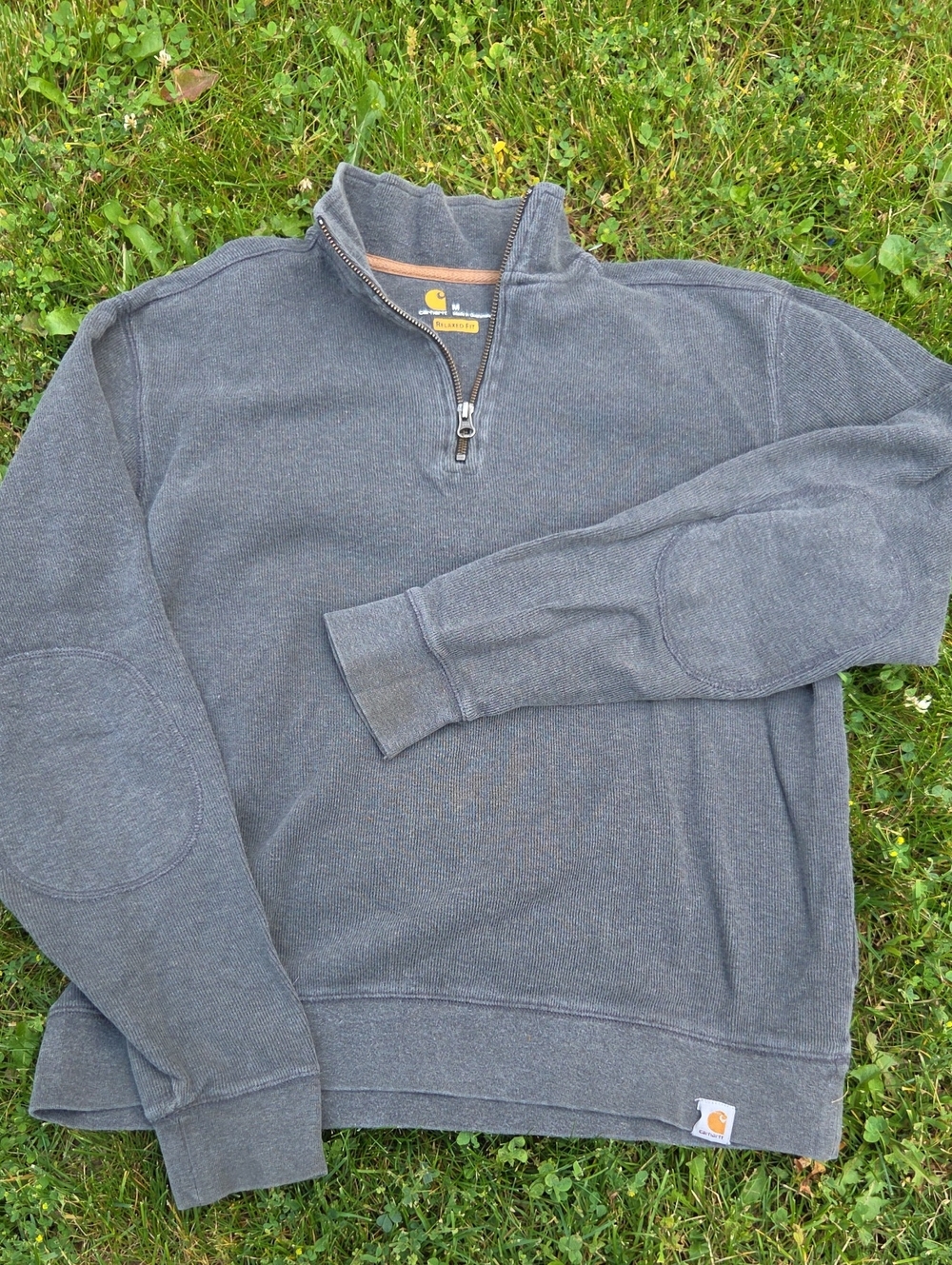 Carhartt Men’s Charcoal Gray Half-Zip Sweatshirt
